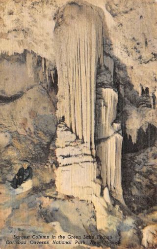 Q23 - 1043,  Largest Column In The Green Lake,  Carlsbad Caverns Natl Park,  Nm.