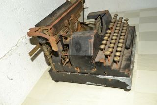 RARE Antique MOLLE No.  3 TYPEWRITER From Oshkosh WI For PARTS/RESTORATION 4