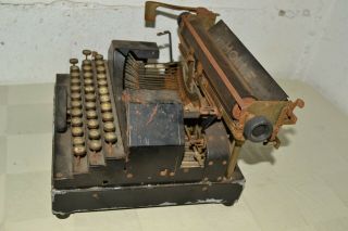 RARE Antique MOLLE No.  3 TYPEWRITER From Oshkosh WI For PARTS/RESTORATION 5