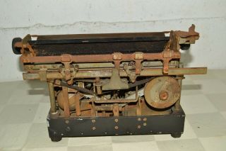RARE Antique MOLLE No.  3 TYPEWRITER From Oshkosh WI For PARTS/RESTORATION 6
