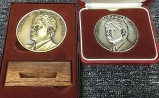 William Jefferson Bill Clinton Official Inaugural Medal 6oz Silver & (1) Bronze