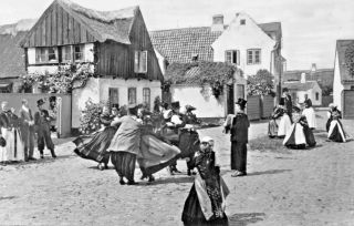 Amager Denmark Og Dansen Den Gar - Country Dancing In Street Photo Postcard