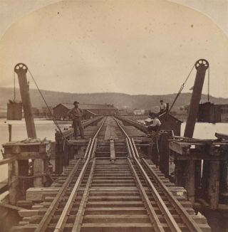 WISCONSIN SV - Prairie du Chien - Pontoon Railroad Bridge - HR Farr 2