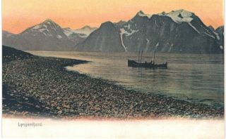 Lyngenfjord Midnight Sun Midnatssol 1901 Norway