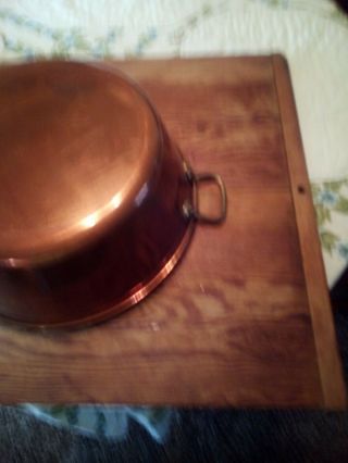 Copper 15 x 5 inch Candy / Jam Pan Brass Handles.  Flat No Dents Very Good 3
