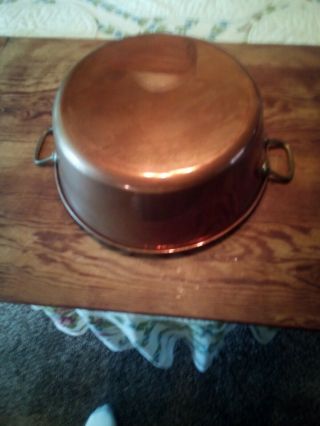 Copper 15 x 5 inch Candy / Jam Pan Brass Handles.  Flat No Dents Very Good 4