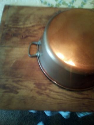 Copper 15 x 5 inch Candy / Jam Pan Brass Handles.  Flat No Dents Very Good 5