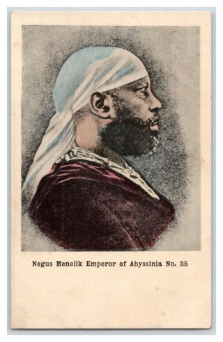 Ethiopia Negus Menelik Emperor Of Abyssinia Victor Against Italian Army,  1896