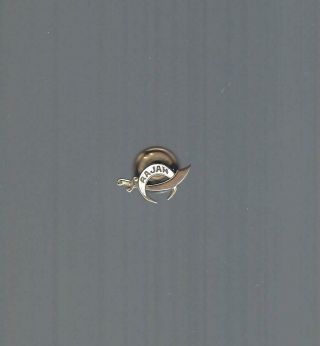 Vintage Masonic Enameled Lapel Pin - 10k Gold Marked