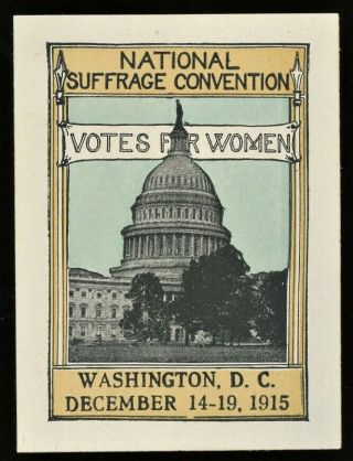 1915 Womens Suffrage Poster Stamp Womens Suffrage Convention