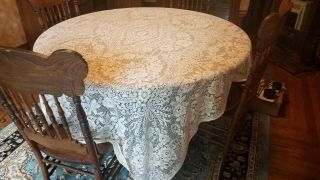 Victorian Lace/crocheted Square Table Cloth