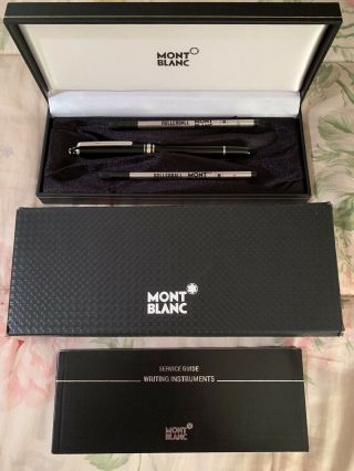 Montblanc Meisterstuck Black/platinum Rollerball Pen 163 -
