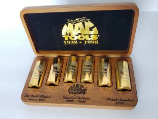 Mac Tools 6 Pc.  1938 - 1998 Limited Edition 24k Gold Socket Set In Walnut Case