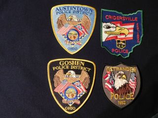 4 Ohio Police Patches