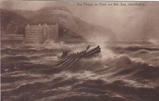 Llandudno - The Lifeboat,  Art Drawn 1913