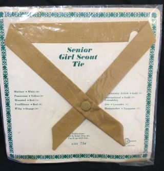 Nip Vintage Senior Girl Scout Uniform Accessories Gold Tie