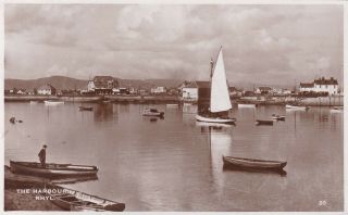 Rhyl - The Harbour With Boats - Real Photo By Excel 1935