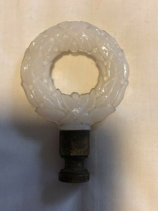 ALADDIN ELECTRIC LAMP GLASS FINIAL - WREATH - ALACITE - 1936 2