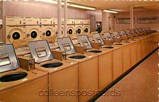 Compton,  California,  Coin - O - Matic Equipment,  Laundromat,  Advertising Postcard