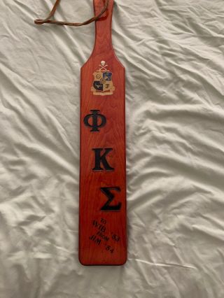 Phi Kappa Sigma Fraternity Paddle West Virginia University Wvu Vintage