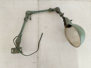 Vintage Articulating Industrial Machinist Workbench Drafting Lamp Light