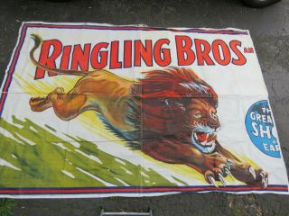 RINGLING BROS.  BARNUM & BAILEY Circus Banner LIONS Ring,  2 - 2 16 sht - Bill Bailey 2