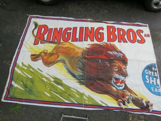 RINGLING BROS.  BARNUM & BAILEY Circus Banner LIONS Ring,  2 - 2 16 sht - Bill Bailey 3