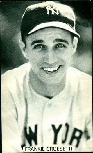 J D Mc Carthy Baseball Postcard Frankie Croesetti York Yankees