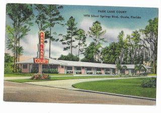 Park Lane Court,  1970 Silver Springs Blvd. ,  Ocala,  Fl Linen Postcard