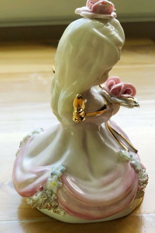 Vintage Lefton China Hand - Painted Tuesday’s Child Angel Girl Figurine K8281 Pink 3