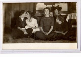 Real Photo Postcard - Affectionate Women Possible Lesbian Interest