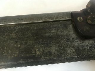 VINTAGE BACK SAW - - HENRY DISSTON & SONS CAST STEEL.  - - 14 