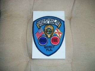 Quincy Department Of Public Safety Police/fire Florida Police Patch