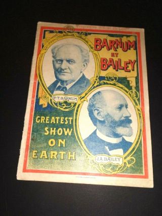 1901 - 02 Paris Program Barnum & Bailey Circus Europe Cirque Circo Programme