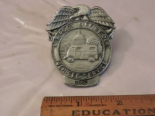 Rare Obsolete Us Post Office Department Truck Vehicle Service Badge 11889 Tdbr