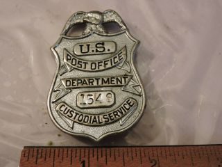 Rare Obsolete Us Post Office Department Custodial Services Badge 1548 Tdbr