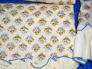 Vintage 3 Pc Set Floral Sheets Twin Size Perma Press Percale Sears Roebuck & Co.