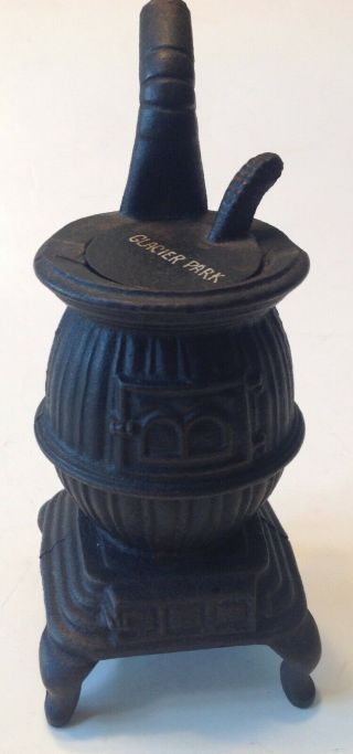 Vintage Cast Iron Mini Pot Belly Stove 6 " Tall Doll House Miniature