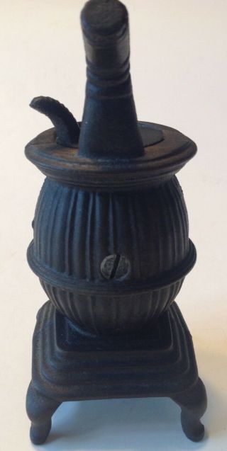 Vintage Cast Iron Mini Pot Belly Stove 6 