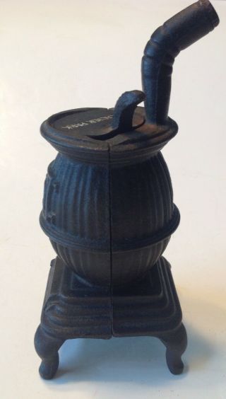 Vintage Cast Iron Mini Pot Belly Stove 6 