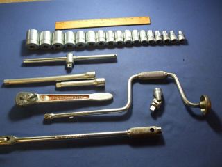 1948/49 Williams S - 5 1/2 " Dr.  Socket Set - 3/8 To 1 1/4 - Alloy Artifacts