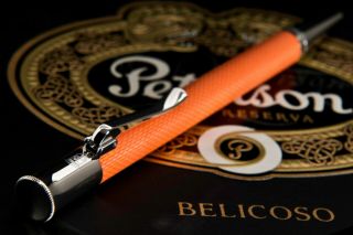 Graf Von Faber Castell Guilloche Orange Precious Resin Elegant Ballpoint Pen