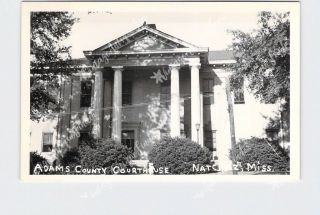Rppc Real Photo Postcard Adam County Courthouse Natchez Ms