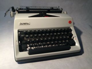 Olympia Sm - 8 Portable Typewriter With Russian Language And Punctuation,  W/ Case