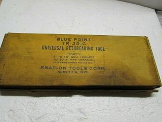 Complete Exc In The Box Blue Point Snap On Tr - 20 - C Universal Rethreading Tool