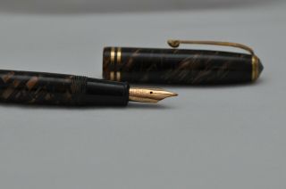 Lovely Rare Vintage Conway Stewart Number 24 Fountain Pen – Tigers Eye Pattern