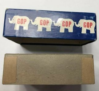 Vintage GOP REPUBLICAN ELEPHANT CAMPAIGN COOKIE CUTTER BOX Handout 2