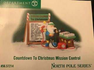 Dept 56 Count Down To Christmas Mission Control Accessories