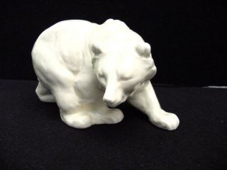 Antique Sarreguemines Polar Bear Figurine