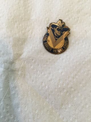1942 Lone Ranger Victory Corps Tab Brass Badge Radio Show Premium Hi Grade
